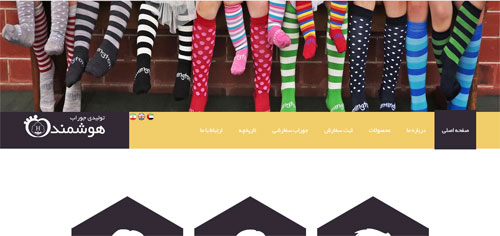 طراحی سایت تولید جوراب هوشمند